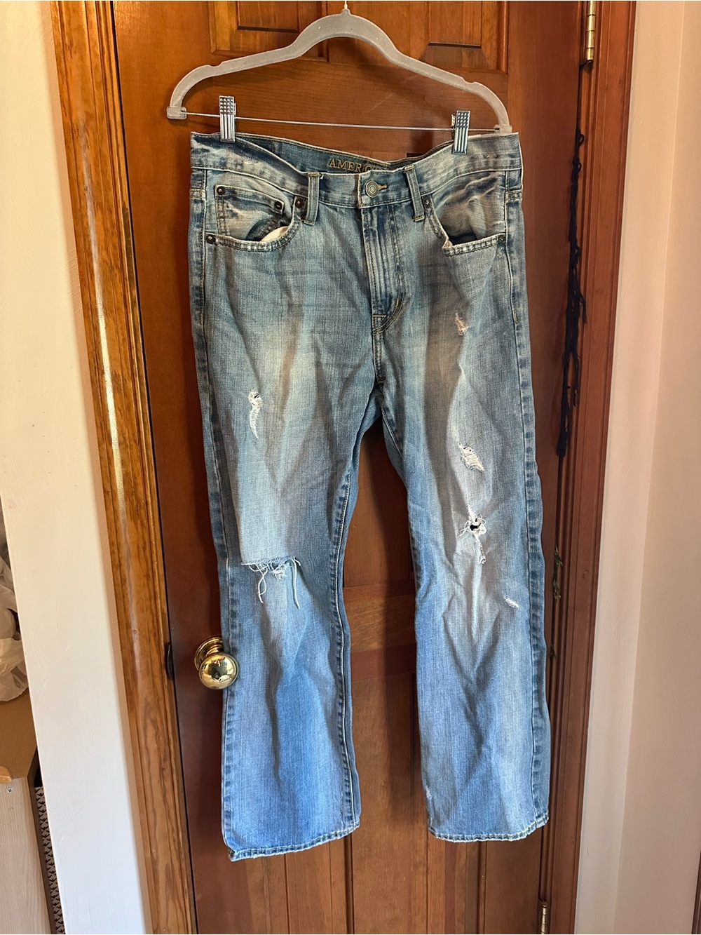 American Eagle Loose Denim Rugged Blue Jeans Mens Size 30 x 30